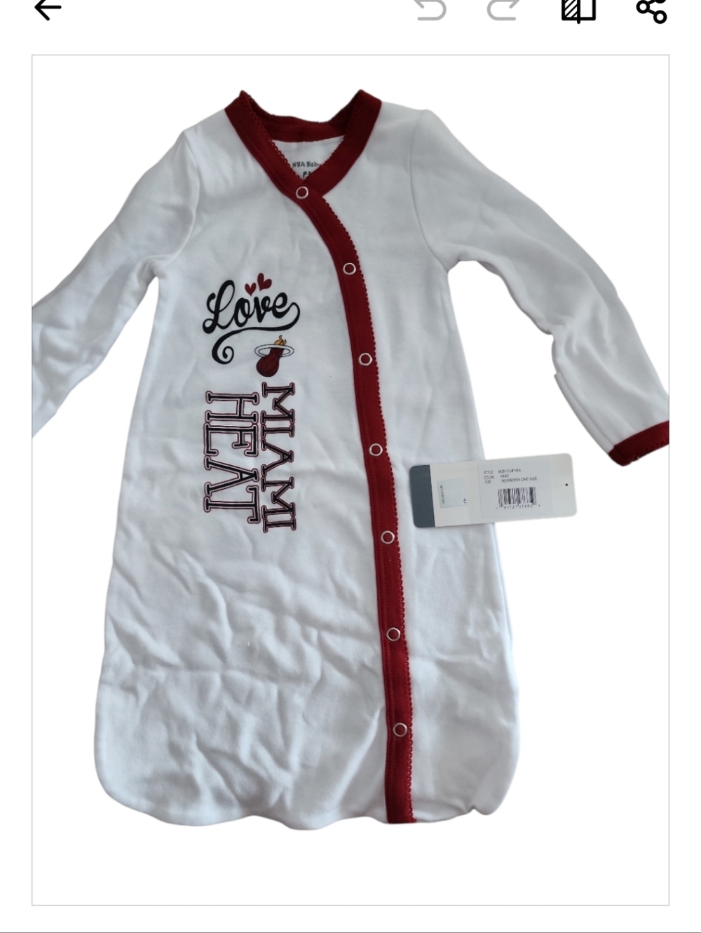 NWT! NBA  BABY SET MIAMI HEAT.